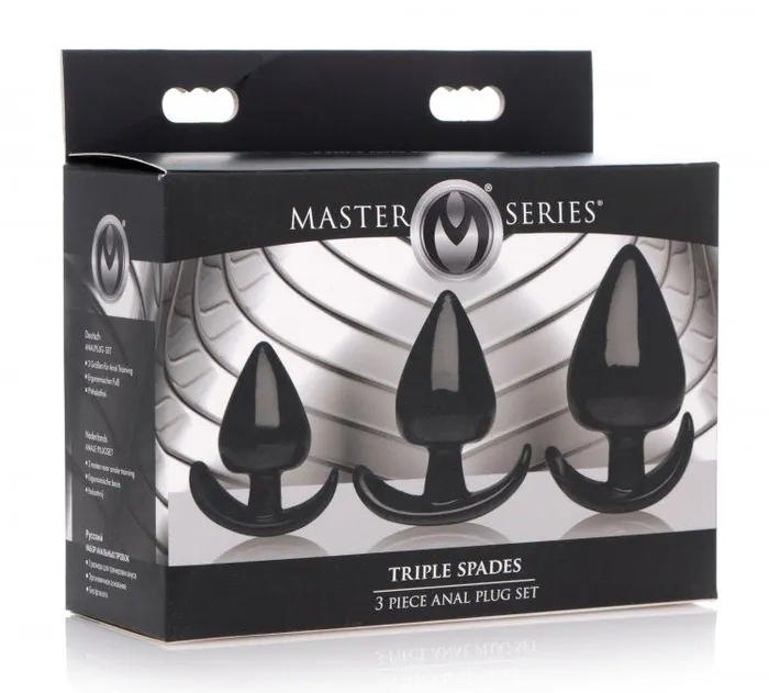 Anal | XR Brands Master Series Triple Spades 3 Pc Anal Plug Set