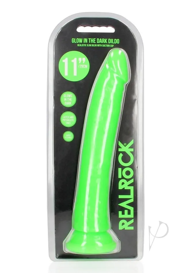 Real Rock Female Sex Toys Realrock Slim Glow In The Dark Dildo with Suction Cup Real Rock Female Sex Toys Realrock Slim Glow In The Dark Dildo with Suction Cup