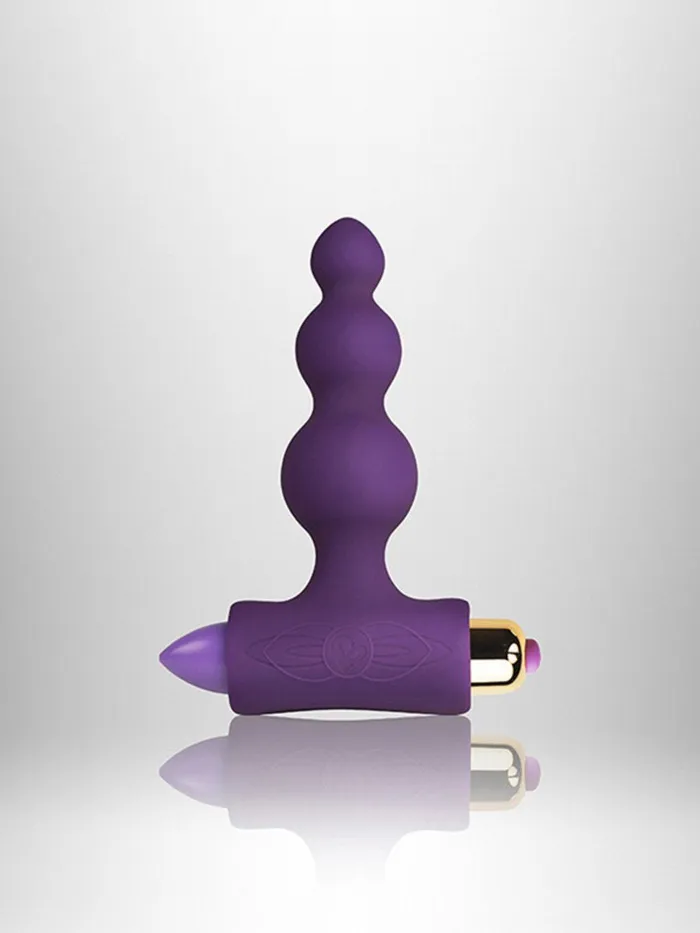 ROCKS OFF Anal Petite Sensations Bubbles Purple VIBRATING ANAL BEADS