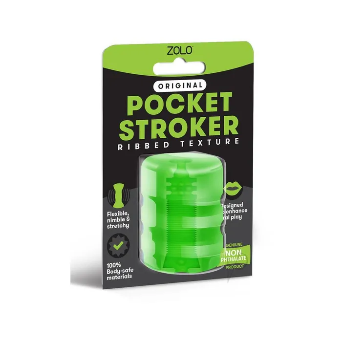 Zolo Male Sex Toys Zolo Original Pocket Stoker Ribbed Texture Mouth Green Zolo Male Sex Toys Zolo Original Pocket Stoker Ribbed Texture Mouth Green
