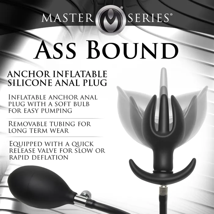 Male Sex Toys Ass Bound Anchor Inflatable Silicone Anal Plug Master Series