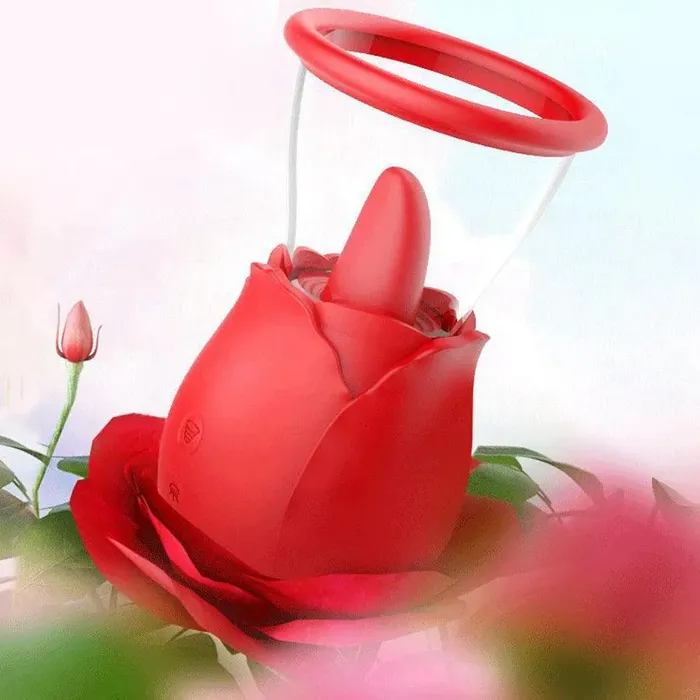 Rose Flower Pussy Pump with Tongue Licking Xinghaoya Male Sex Toys