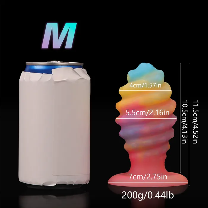 Anal Domlust Luminous Conch Anal Dildo Butt Plug Colorful Sprial Monsterdildo Vaginal Prostate Massager