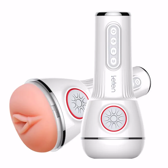 Domlust Male Sex Toys Handheld Thrusting Male Masturbator Electric Vibrating Machine for Men with Voice and Heating Functions