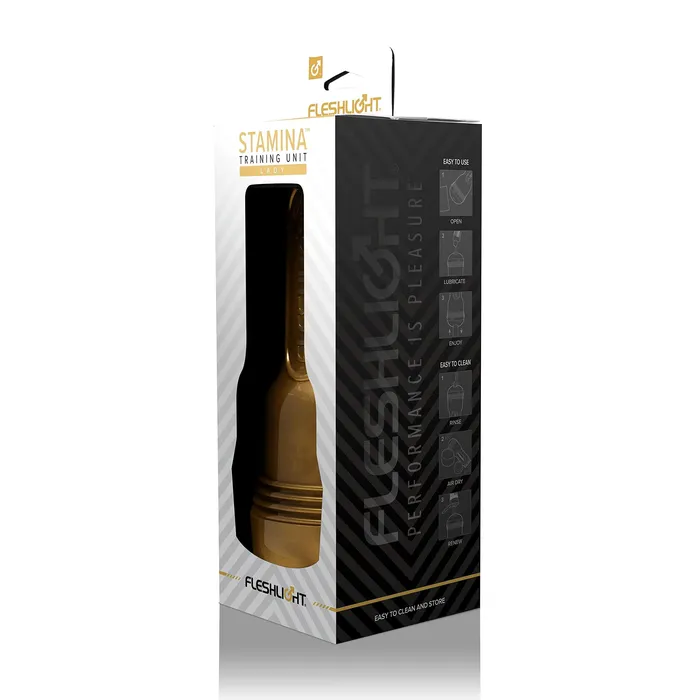 Female Sex Toys Domlust Fleshlight Stamina Training Unit Gold Mens Performance Enhancer