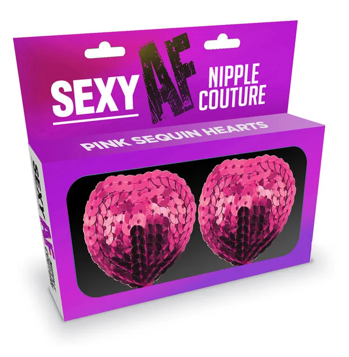 Little Genie Vibrators Sexy Af Nipple Couture Pink Sequin Hearts