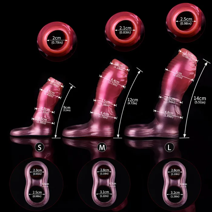 Male Sex Toys DirtyToyz Sioux Fantasy Dog Penis Sleeve Knot Canine Extender
