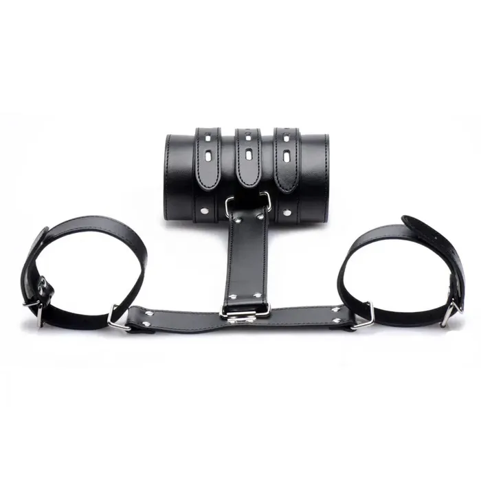 Restraints Strict Leather Bondage Arm Binder Leather BDSM Restraints Locking Arm Restraints