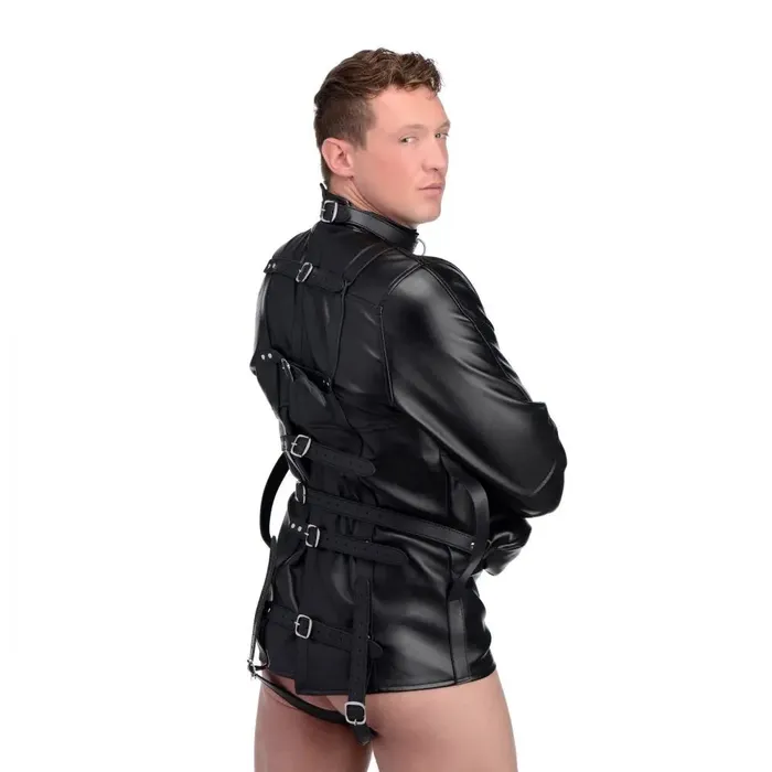 Strict Leather Bondage Straight Jacket Extra Large BDSM Leather Straight Jacket Restraint Female Sex Toys Strict Leather Bondage Straight Jacket Extra Large BDSM Leather Straight Jacket Restraint Female Sex Toys