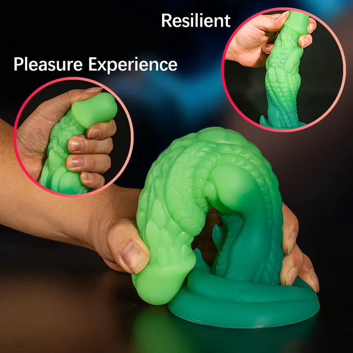  Dildos Green Simulation Dragon Silicone Dildo