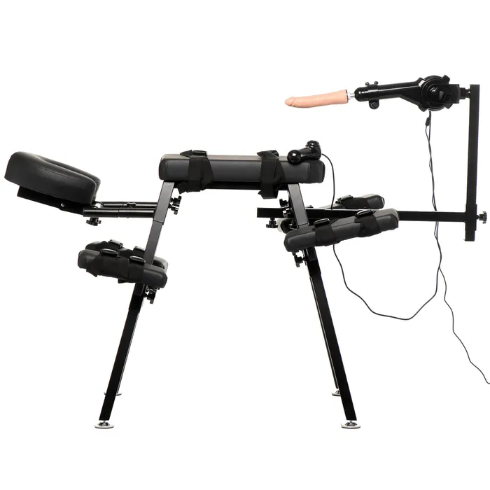Female Sex Toys Obedience Bench With Sex Machine Black XR Brands Female Sex Toys Obedience Bench With Sex Machine Black XR Brands