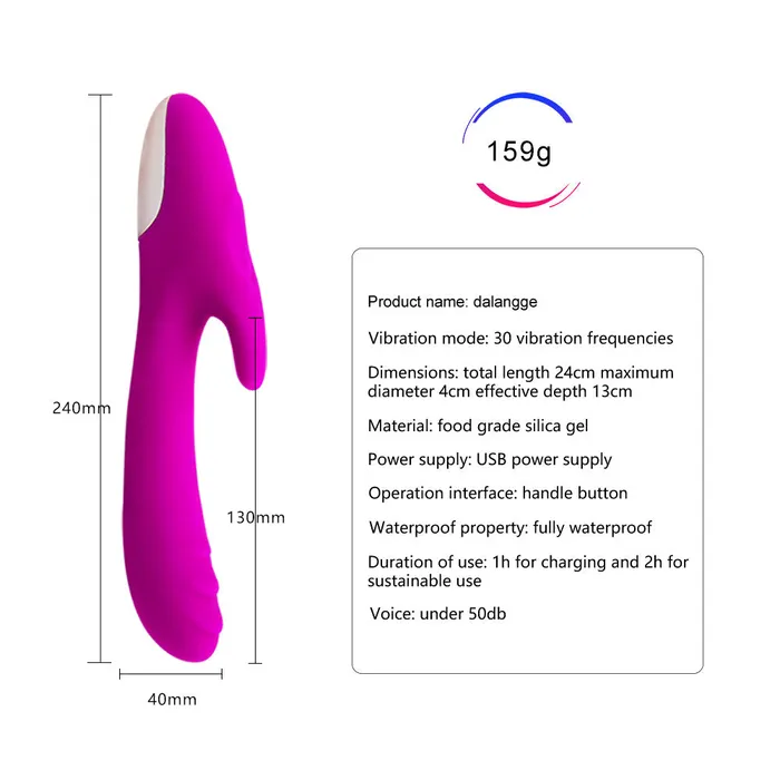 Female Sex Toys Silicone G Spot Massaging USB Charging Vibrator Weadultshop