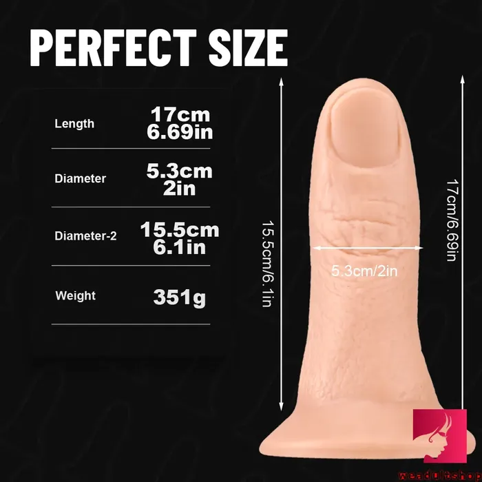 Female Sex Toys Weadultshop 669in Thumb Finger Dildo Real Penis Sex Toy With Sucker