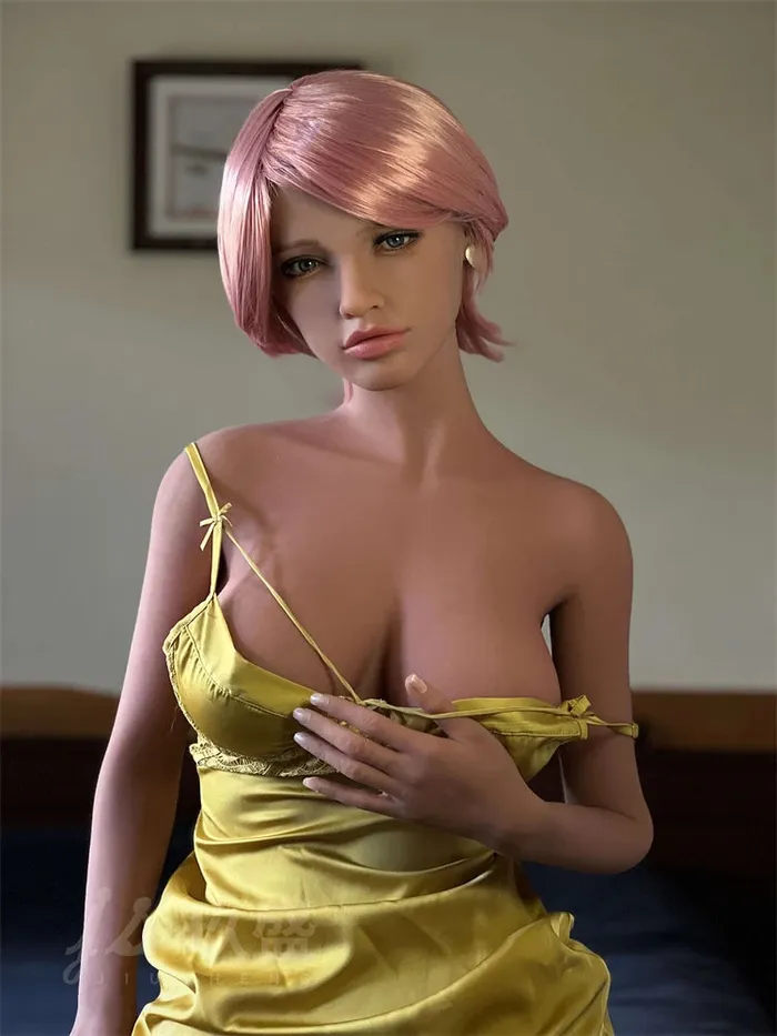 Male Sex Toys Jiusheng Doll F607150cm4ft9 31kg Lifelike Demi TPE Pink Hair D Cup Anime Sex DollJiusheng Doll